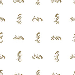 Seamless pattern bike trailer
