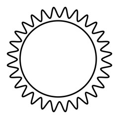 figure sticker sun icon, vector illustraction design image