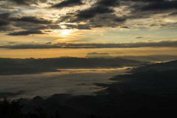 Sea Of Mist With Doi Luang Chiang Dao, View Form Doi Dam in Wianghaeng Chiangmai Thailand