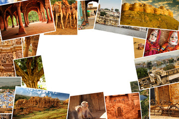 Collage pictures of Rajasthan, India