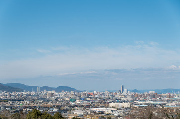 高松市街並み　(香川県庁舎、サンポート高松シンボルタワー)