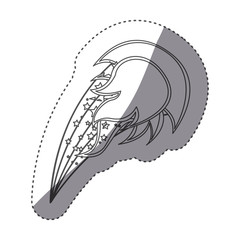 sticker silhouette ball fire with stars vector illustration