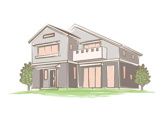 手書き風の家のイラスト