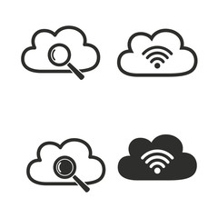Cloud computing icon set.