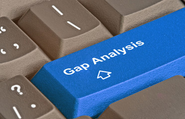 Keyboard with key for gap analysis