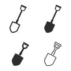 Shovel icon set.