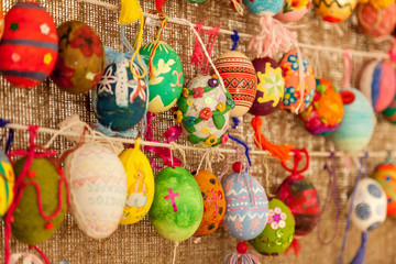 Fototapeta na wymiar Painted Easter eggs