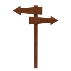 Wooden pointer direction path - Pointer direction path