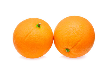 Orange fruit isolated on white background.