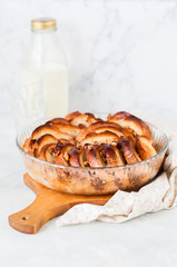 Walnut Bread and Butter Pudding