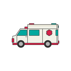 Аmbulance vector car flat icon
