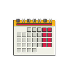 Calendar flat icon. Vector illustration