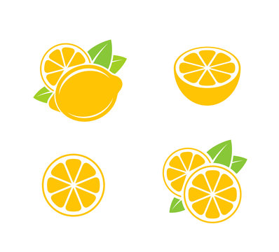 Lemon. Citrus fruit on white background