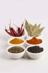 Hot Spices in Bowls
