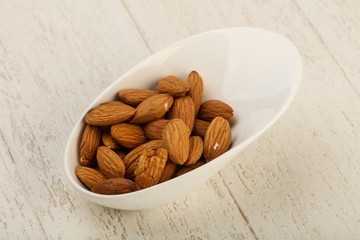 Almond in the bowl