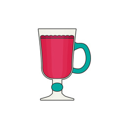 Mulled wine flat vector icon
