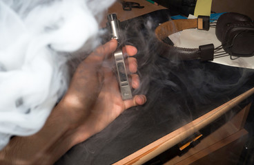 electronic cigarette. in the house
