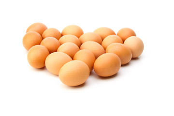 Eggs isolated on a white background