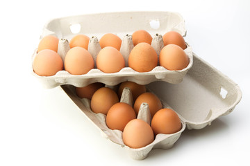Eggs isolated on a white background