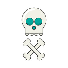 Skull flat vector