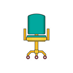  Office chair flat vector