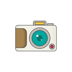 Photo camera icon, modern minimal flat design style, vector illustration