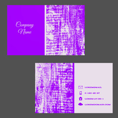 Business card violet wooden design vector Illustration eps 10