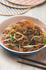 Fried Penang Char Kuey Teow, popular fried noodle in malaysia