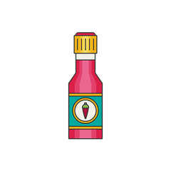 chili sauce flat vector