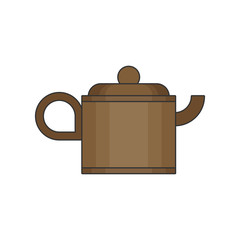 Teapot flat vector