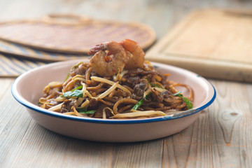 Fried Penang Char Kuey Teow , popular fried noodle