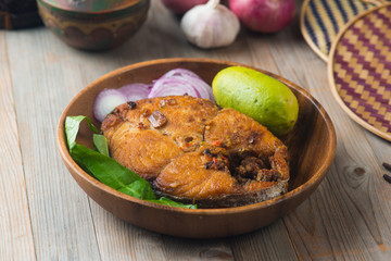  fried threadfin fish, south east asian style