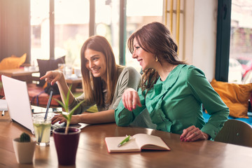 Coworkers working together