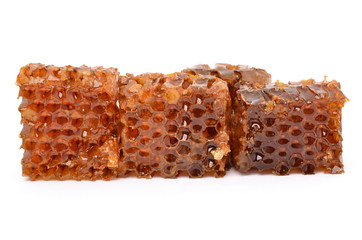 Honey on white background