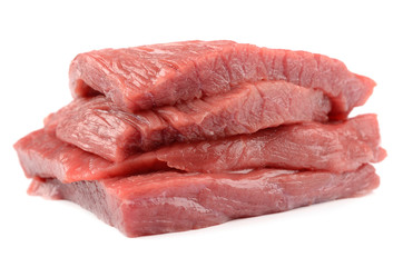 Veal on a white background
