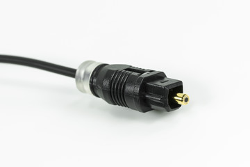 optical audio cable with a round connector