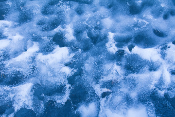 The blue ice background