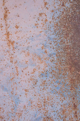 Rusty and grunge texture on aluminium plate.