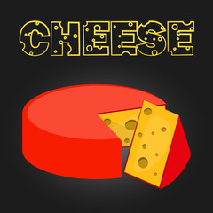 Cheese icons on dark background