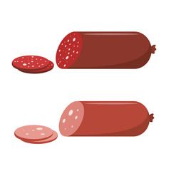 Set of meat food Isolated on white background