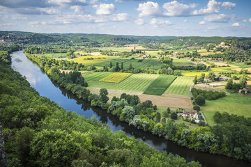 Obraz premium Panoramic of Dordogne valley in France
