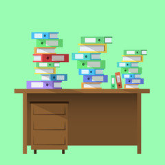 Office workspace illustration