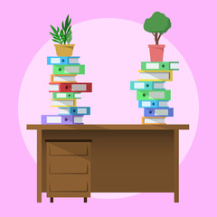 Office workspace illustration