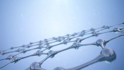 The blue molecule grid