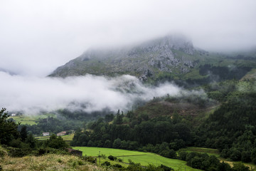 Landscape in Urkiola National Park at Basque Country Spain