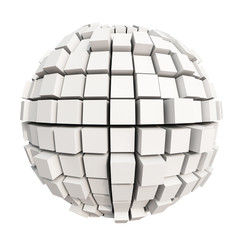 White cube sphere