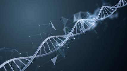The blue dna helix