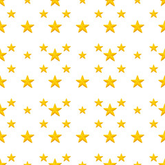 Yellow stars pattern seamless background.