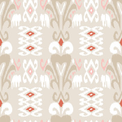 Ethnic boho seamless pattern. Ikat. Print. Repeating background. Cloth design, wallpaper.
- 138924891