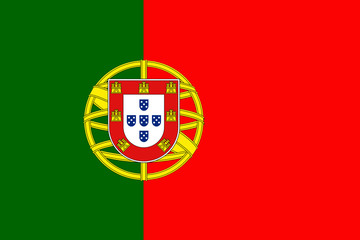 Portugal National Flag 3D illustration